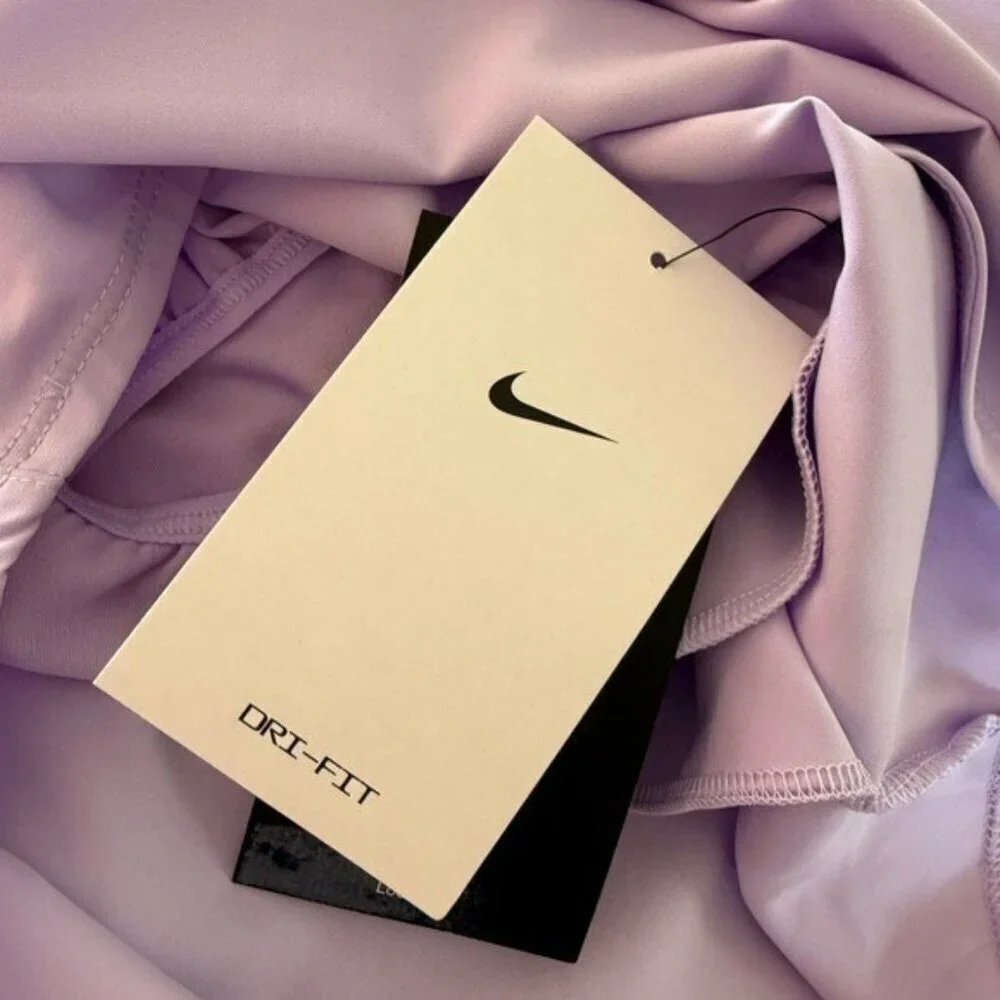 NIKE ONE Women’s Dri-FIT Ultra High Waist Brief Lined Shorts Lilac Ice NEW